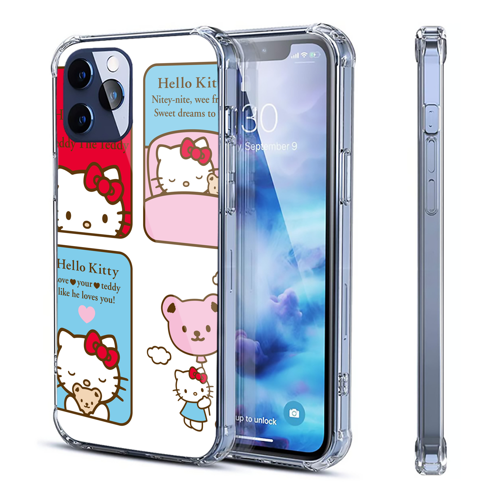 （画像用） Hello Kitty ハローキティ 【iPhone 12シリーズ対応】透明スマホケース（クリアソフトケース）